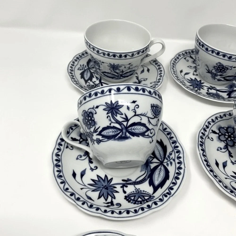 Rosella Onion Pattern set‎ of 6 cups and saucers